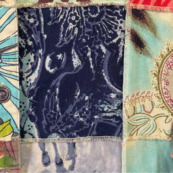 Colorful Patchwork Jean Jacket - Picture 4 of 10